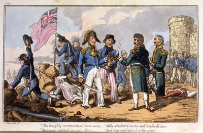 De trotse commandant kwam nu ... uit The Adventures of a Post Captain, door een Marineofficier, gepubliceerd 1820 door Charles Williams